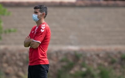 Hidalgo, en un entrenament a Sant Oleguer | Roger Benet